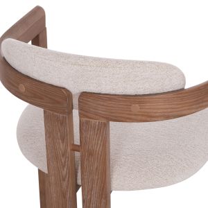 Dining chair Kall Winsor Hm18247.01 beige boucle brown legs 56x45x73cm.