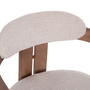 Dining chair Kall Winsor Hm18247.01 beige boucle brown legs 56x45x73cm.