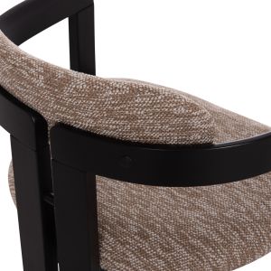 Dining chair Kall Winsor Hm18247.02 brown boucle black legs 56x45x73cm.