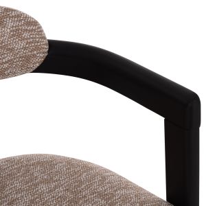 Dining chair Kall Winsor Hm18247.02 brown boucle black legs 56x45x73cm.