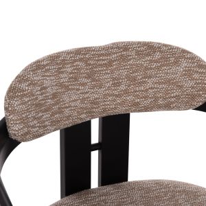 Dining chair Kall Winsor Hm18247.02 brown boucle black legs 56x45x73cm.