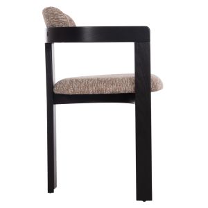 Dining chair Kall Winsor Hm18247.02 brown boucle black legs 56x45x73cm.