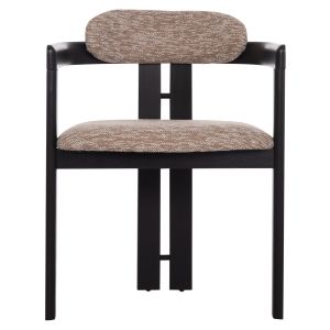 Dining chair Kall Winsor Hm18247.02 brown boucle black legs 56x45x73cm.