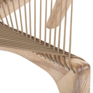 Chaise lounge chair Harp Hm9861 with solid ash wood frame 85x101.5x128.5hcm for living room and garden