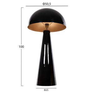 Стояща лампа Smush метал в черно - въртяща се шапка D50x100hcm ,04, Hm4256