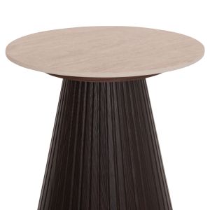 Side table Cater Hm18322 ceramic top with travertine look - MDF base Φ45x56hcm.