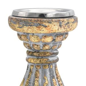Glass candlestick Fl2815 metal surface 11x24cm