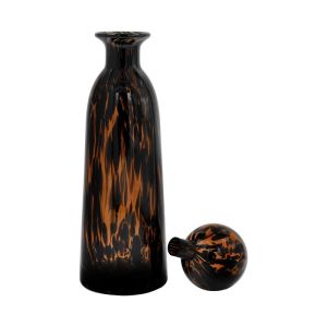 Glass decorative bottle Fl1343 amber animal print 13x34cm