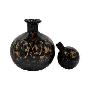 Glass decorative bottle Fl1828 brown animal print 17x21cm
