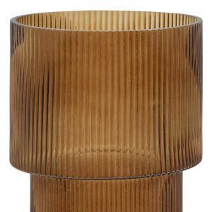 Glass decorative vase Fl29 amber 15x29cm