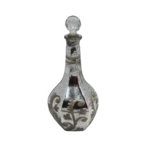 Glass decorative carafe Fl11360 silver color 13x30cm