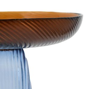 Glass decorative plate Fl1730 orange-blue 30x17cm