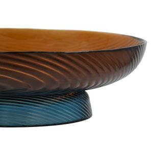Glass decorative plate Fl930 orange-blue 30x9cm