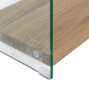 Glass shelf Clear Club Mdf shelves 76x30x165 Hm8092 Glass Line