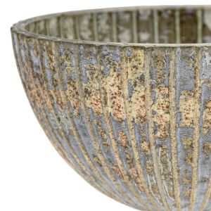 Glass cup with base Fl1946 metal surface 18x16cm