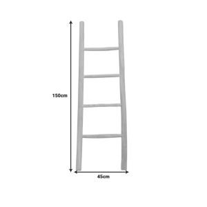 Стълба Morjeve естествен цвят тиково дърво 45x6x150см