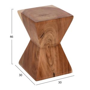Stool Anvil Hm9756 made of solid natural wood 30x30x46cm