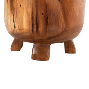 Stool Bozzo Hm9762 made of solid natural wood - D34x46cm
