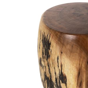 Stool Bozzo Hm9762 made of solid natural wood - D34x46cm