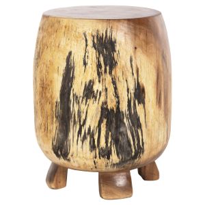 Stool Bozzo Hm9762 made of solid natural wood - D34x46cm