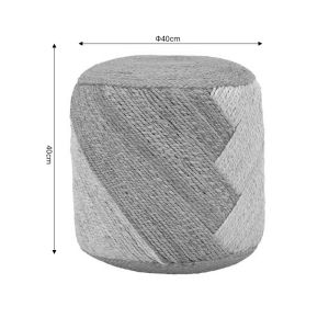 Stool Elision Inart 100% jute 40x40x40cm