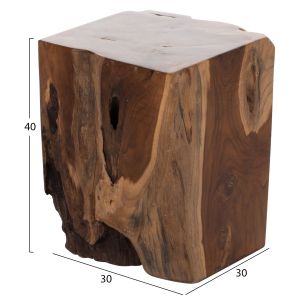 Stool Hm7721 solid teak wood natural