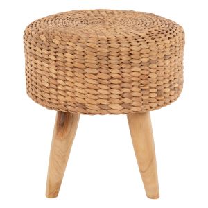 Stool Jim Hm7824 teak wood in natural color - matte seat D43x43cm