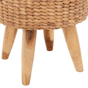 Stool Jim Hm7824 teak wood in natural color - matte seat D43x43cm