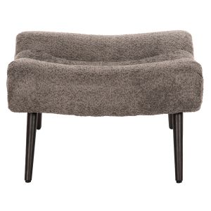 Stool Kemba Hm9606,01 gray boucle-with black wooden legs 68x58x40hcm