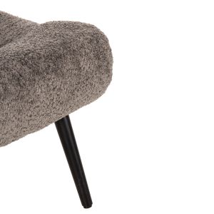 Stool Kemba Hm9606,01 gray boucle-with black wooden legs 68x58x40hcm