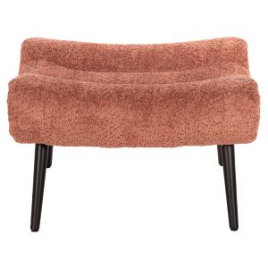 Stool Kemba Hm9606,02 pink boucle-with black wooden legs 68x58x40hcm