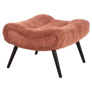 Stool Kemba Hm9606,02 pink boucle-with black wooden legs 68x58x40hcm