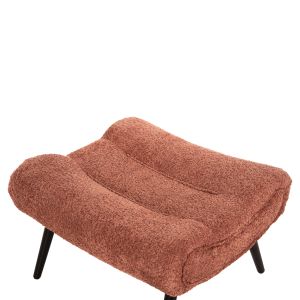 Stool Kemba Hm9606,02 pink boucle-with black wooden legs 68x58x40hcm