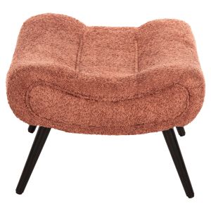 Stool Kemba Hm9606,02 pink boucle-with black wooden legs 68x58x40hcm