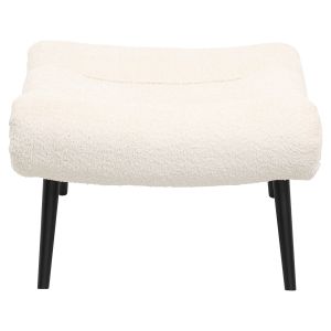 Stool Kemba Hm9606,06 boucle ecru color-with black wooden legs 68x58x40hcm