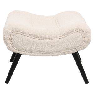 Stool Kemba Hm9606,06 boucle ecru color-with black wooden legs 68x58x40hcm