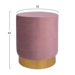 Levy stool Hm8408.02 rose ash with gold base