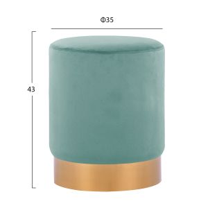 Stool Levy Hm8408,07 pistachio color D35x43hcm
