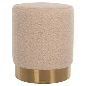 Stool Levy Hm8408,20 boucle ecru color D35x42hcm
