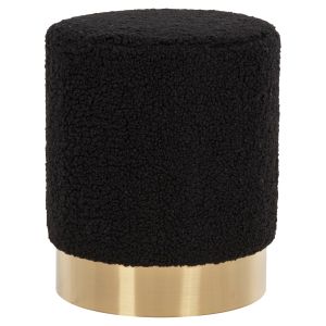 Stool Levy Hm8408,24 boucle black color D35x42hcm