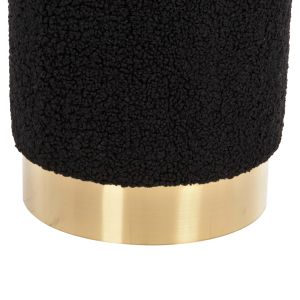 Stool Levy Hm8408,24 boucle black color D35x42hcm