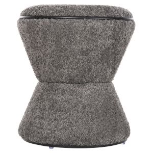 Stool Linner Hm9604.01 gray boucle with black details D38.5x43hcm