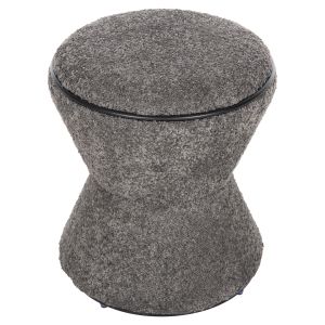Stool Linner Hm9604.01 gray boucle with black details D38.5x43hcm
