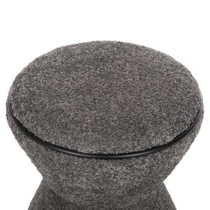 Stool Linner Hm9604.01 gray boucle with black details D38.5x43hcm