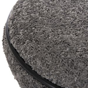 Stool Linner Hm9604.01 gray boucle with black details D38.5x43hcm