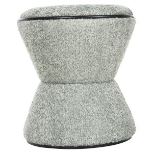 Stool Linner Hm9604.05 boucle pistachio color with black details D38.5x43hcm