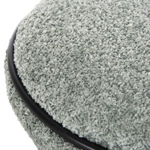 Stool Linner Hm9604.05 boucle pistachio color with black details D38.5x43hcm
