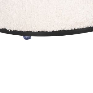 Stool Linner Hm9604.06 boucle ecru color with black details D38.5x43hcm