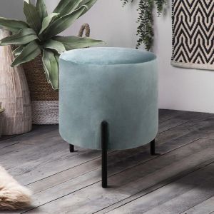 Stool Lux in ocean blue 33x33x38cm