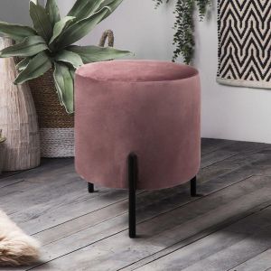 Stool Lux in rose ash color 33x33x38cm